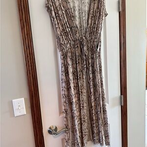 Snake Print Swim Cover Up
